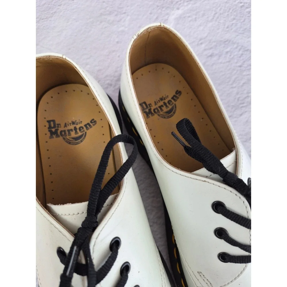 Dr. Martens 1461 White Leather 3-Eye Oxford Shoes Mens 9 Womens 10 Classic Low